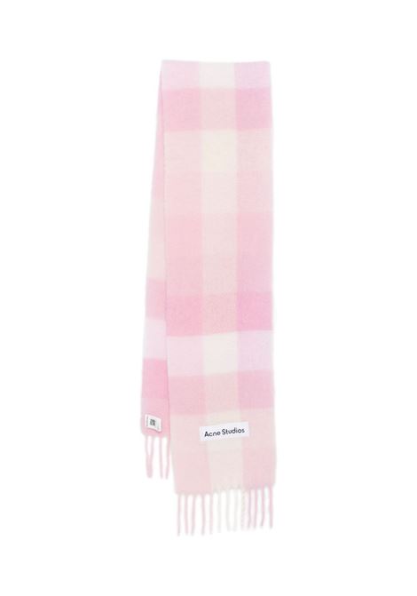 check mohair scarf unisex rosa ACNE STUDIOS | CA0084DTL
